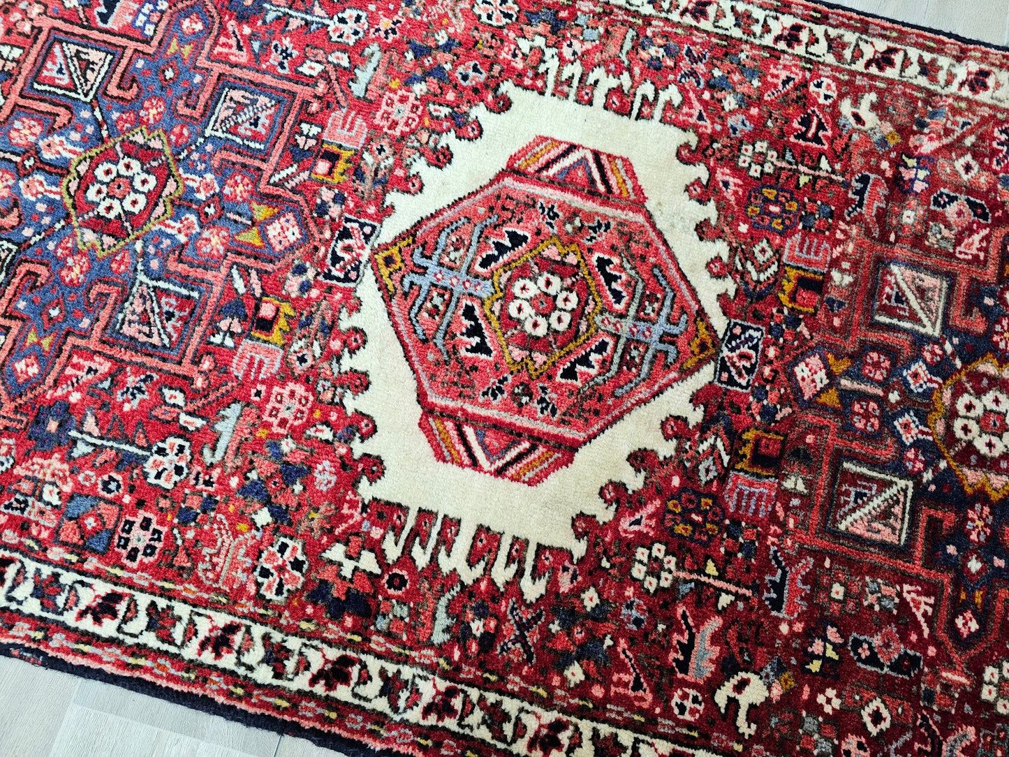 3x11 Classic Vintage Heriz Runner Rug - Antique Wool Runner for Hallway and Kitchen/ Traditional Turkish Oushak Runner /3.20x11.15 feet
