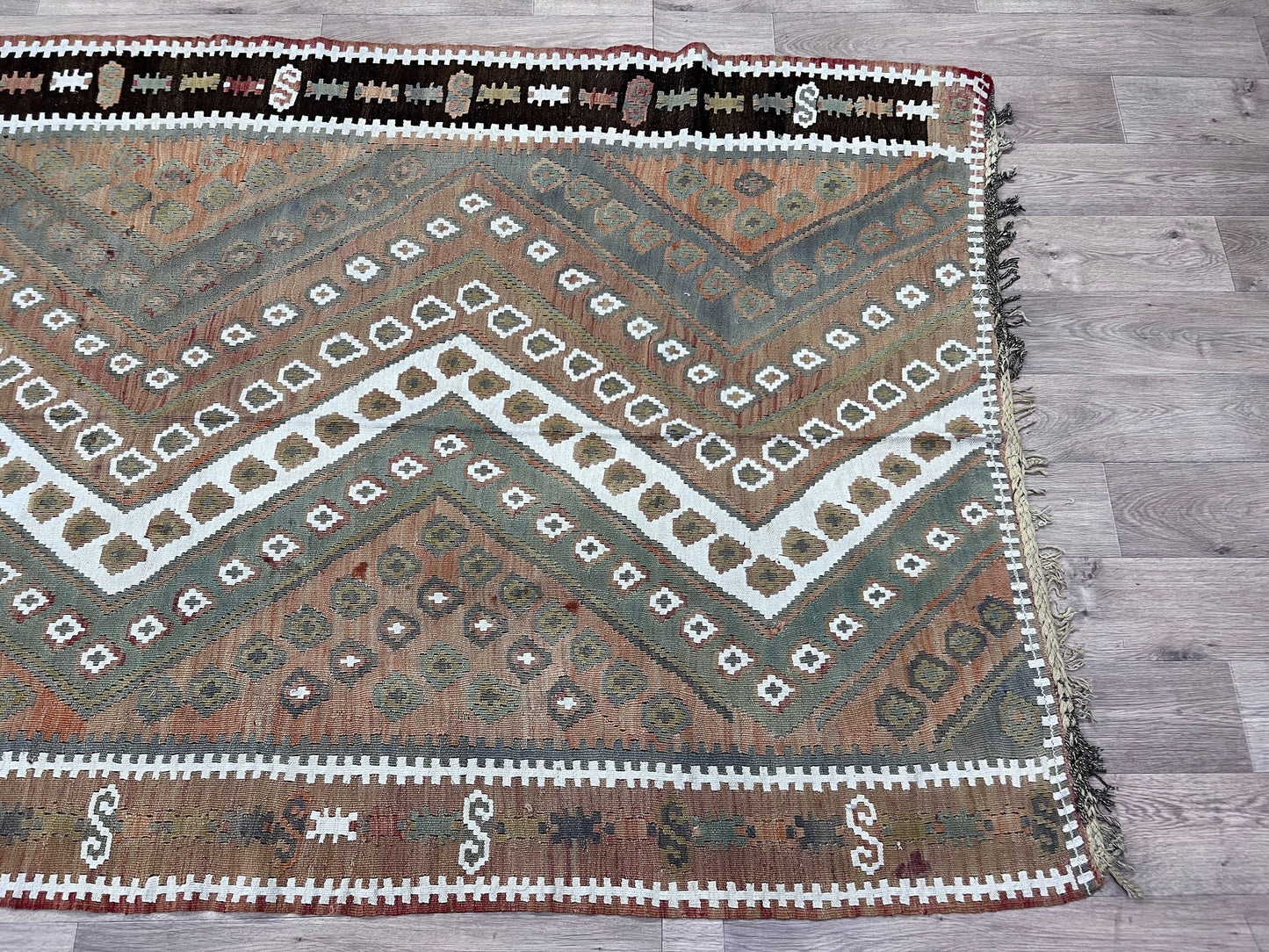 5x13 Handmade Large Vintage Kilim Runner / 5.24x13 feet / Antique Kelim - Turkish Kilim Rug - Authentic Rug for Entryway and Hallway