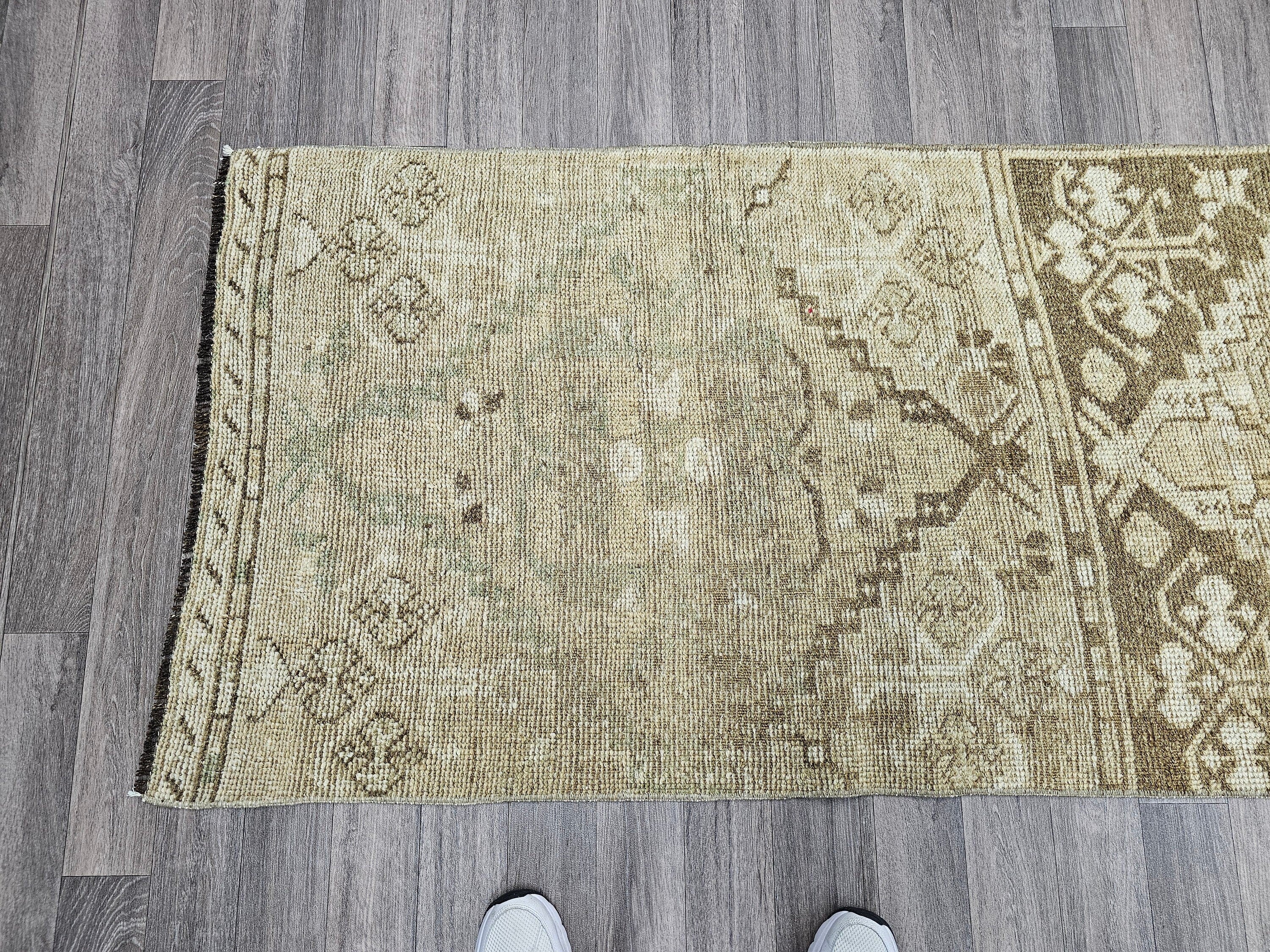 Vintage Handmade Wool Turkish Runner 2.60x9.60 feet