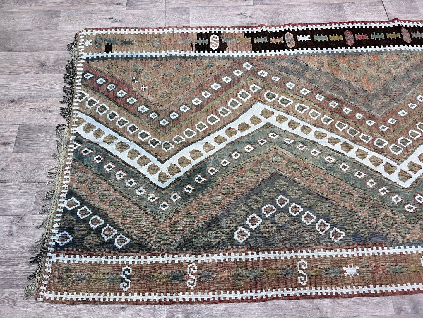 5x13 Handmade Large Vintage Kilim Runner / 5.24x13 feet / Antique Kelim - Turkish Kilim Rug - Authentic Rug for Entryway and Hallway