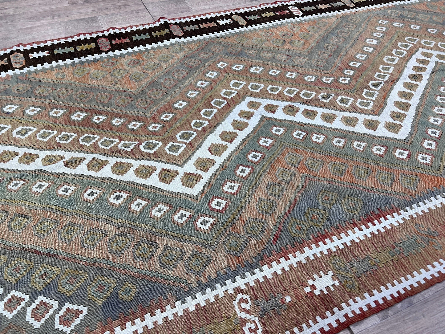 5x13 Handmade Large Vintage Kilim Runner / 5.24x13 feet / Antique Kelim - Turkish Kilim Rug - Authentic Rug for Entryway and Hallway
