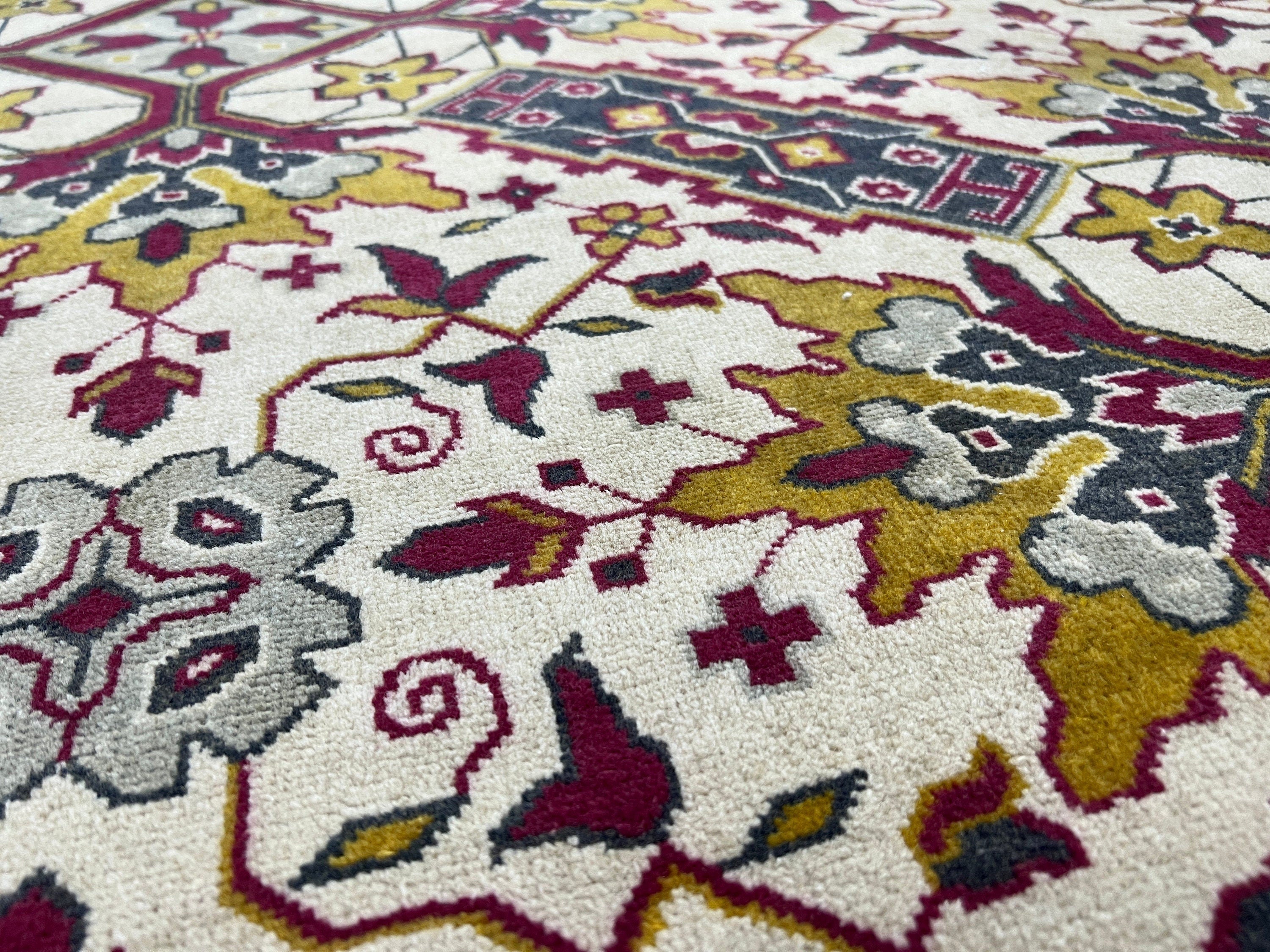 9x12 Colorful Vintage area Rug Hand Knotted Traditional Persian Carpet