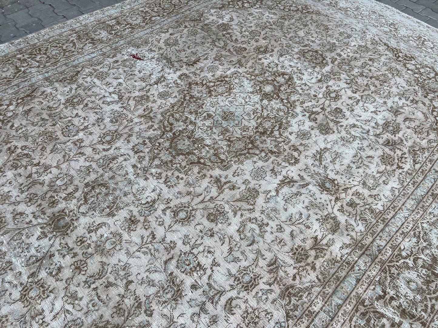 9x12 Wool Oushak Rug: Extra Large Handmade Oriental Carpet