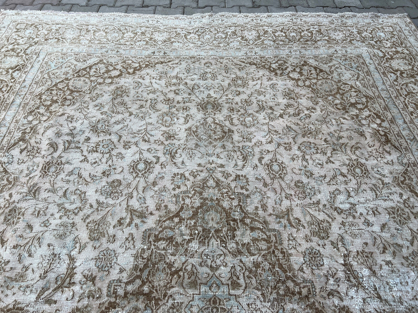 9x12 Wool Oushak Rug: Extra Large Handmade Oriental Carpet