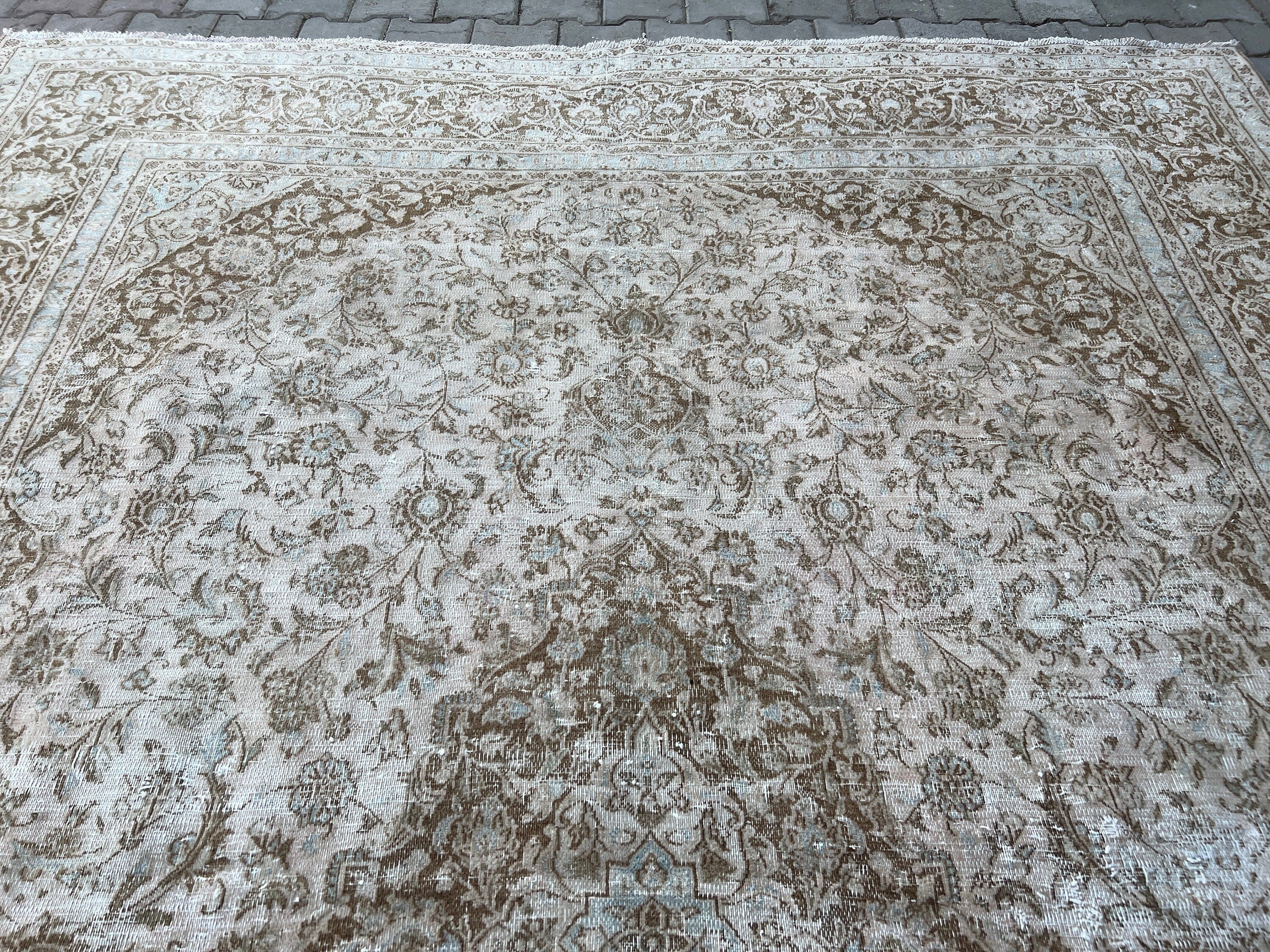 9x12 Wool Oushak Rug: Extra Large Handmade Oriental Carpet