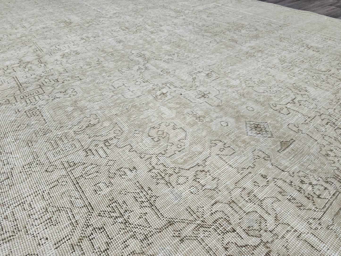 Hand Knotted Oversize 9x12 Vintage Turkish Wool Rug