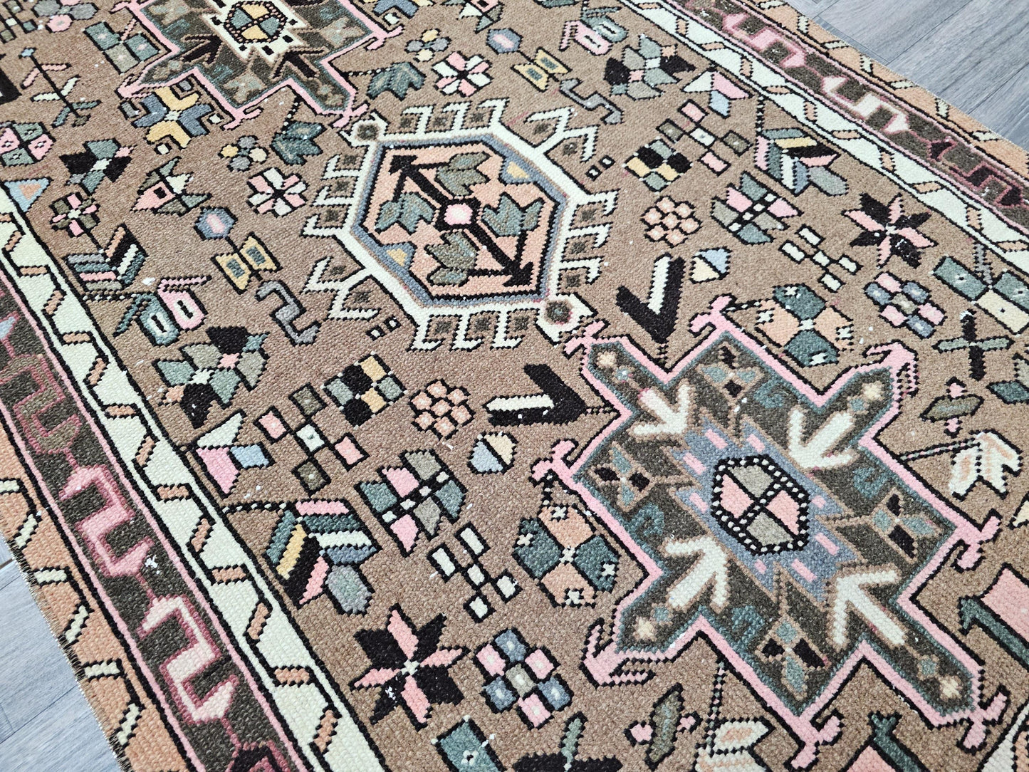 3x12 Classic Vintage Runner Rug - Antique Wool Runner for Hallway and Kitchen/ Traditional Turkish Runner - Oushak Runner /3x12.20 feet