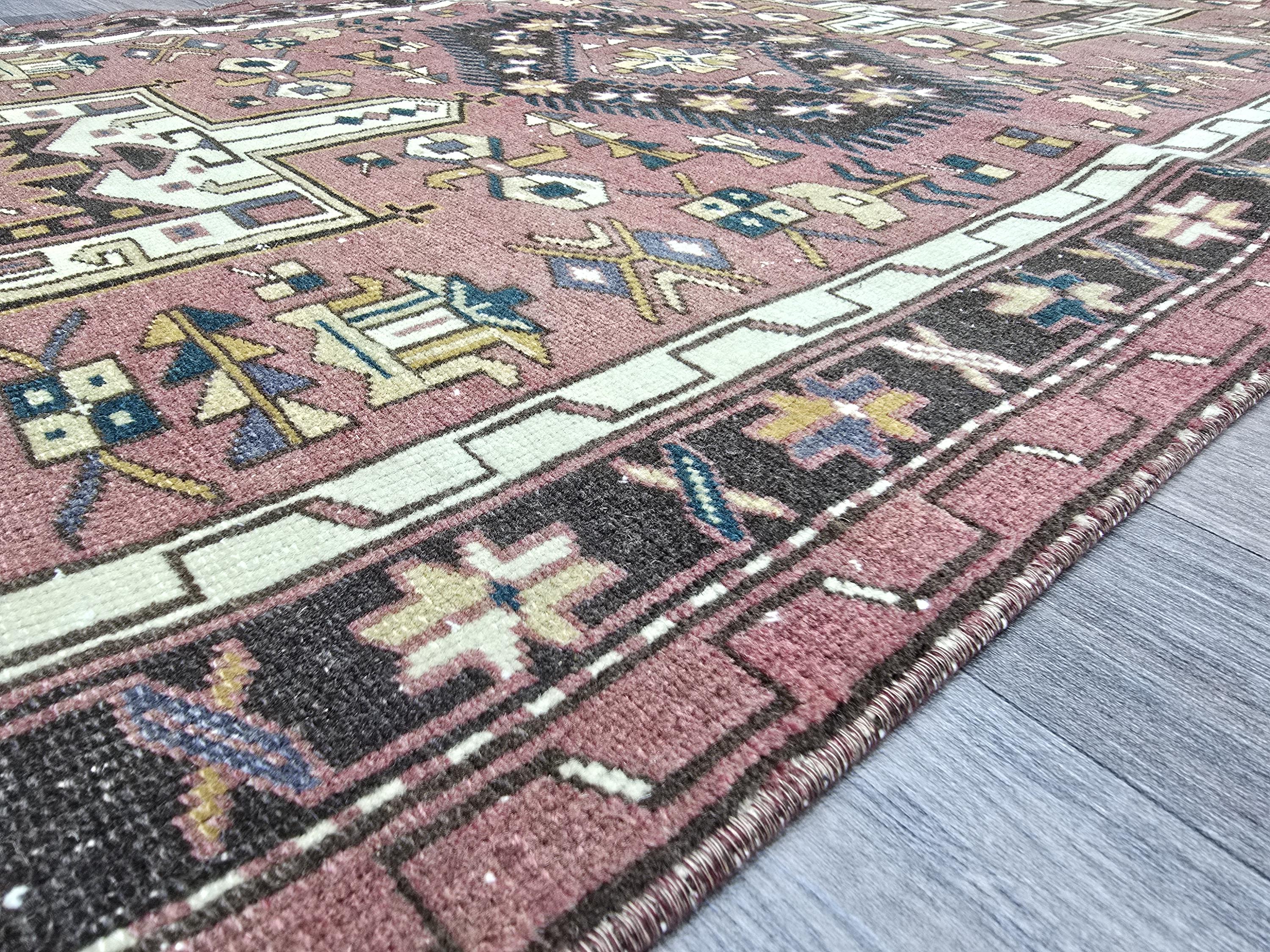Vintage Turkish Runner Rug: Handwoven Wool Kilim, Tribal Hallway Decor