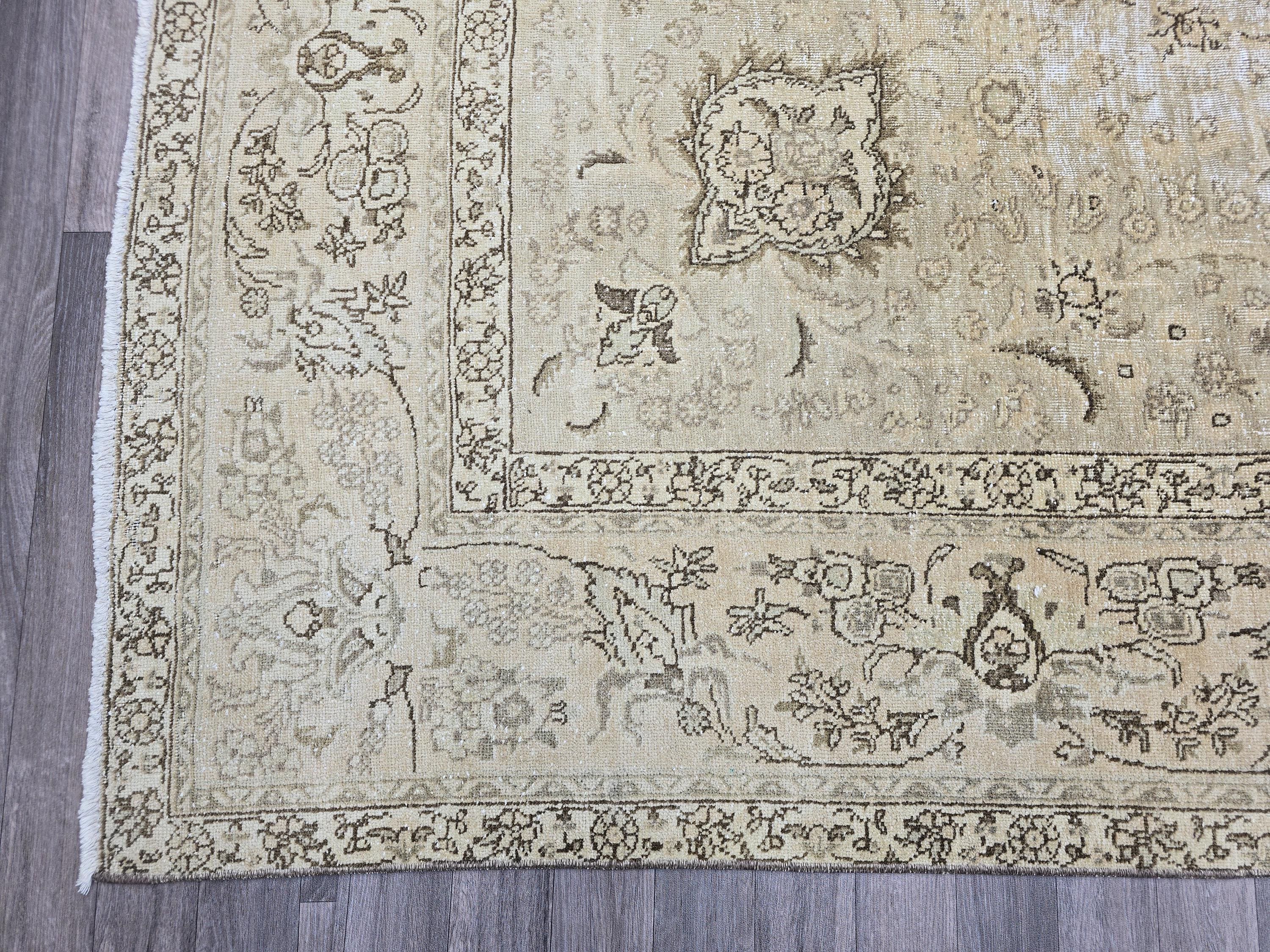 Oversize Oushak Wool Rug 10x13: Vintage Turkish Area Rug