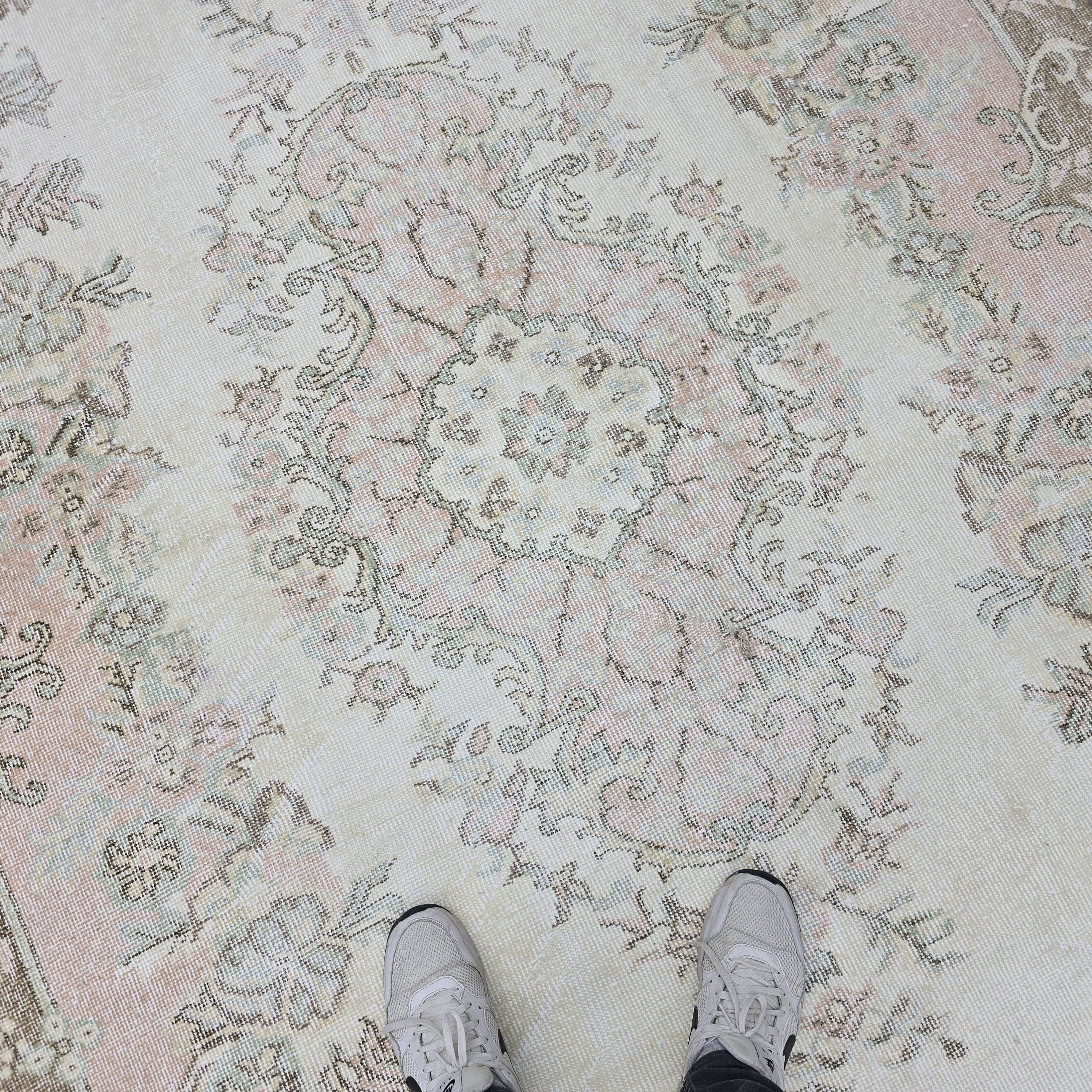 6x9 Pink Oushak Bedroom Wool Rug, Anatolian Rug, Decorative Area Rug, Vintage Turkish Rug, Ethnic Carpet, authentic rug, home decor rug