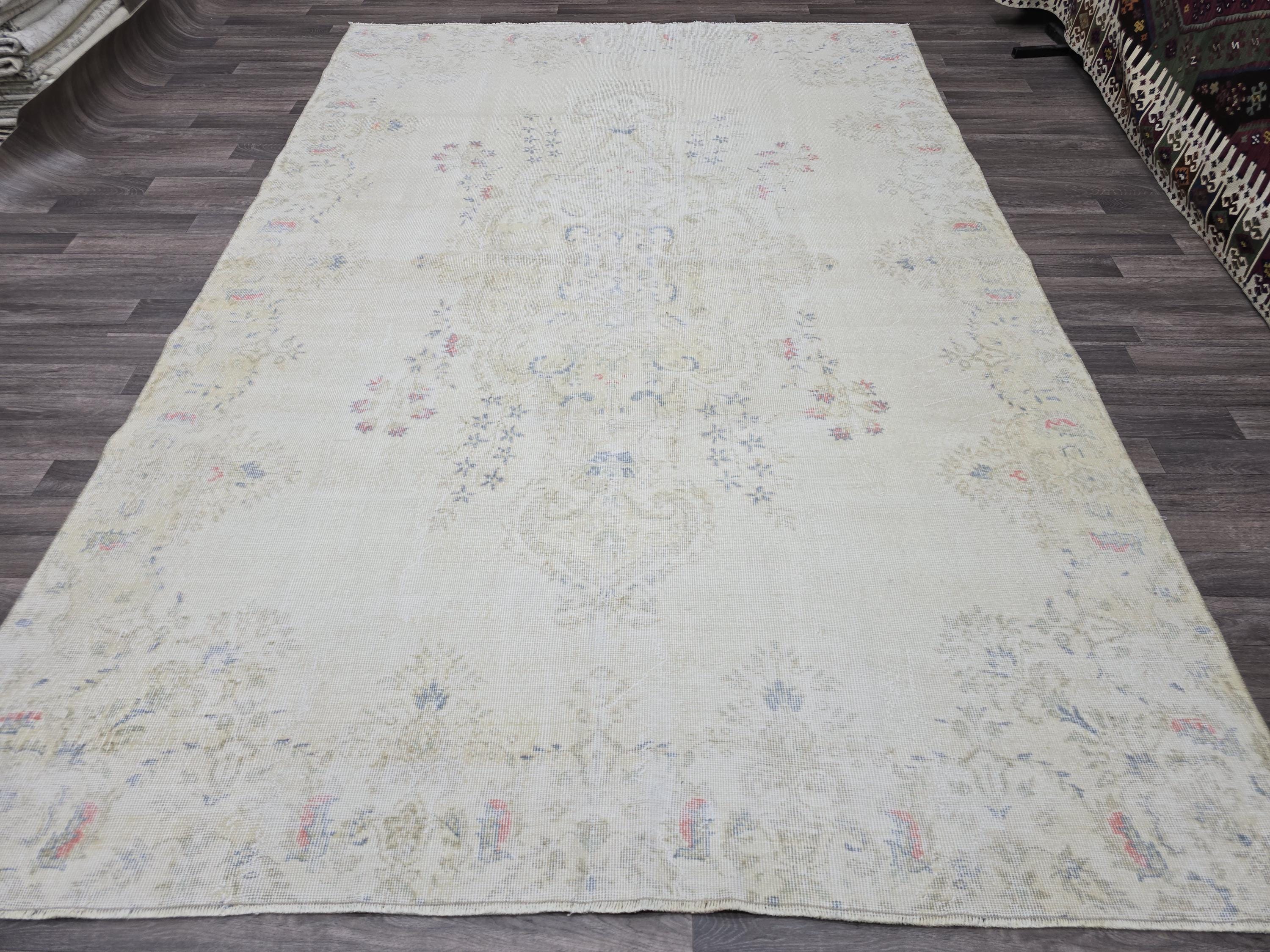 7x10 Turkish rug, 7 X 10.30  ft Area Rug, Handmade Area Rug, Rustic decor Rug, natural area rug, neutral rug,blush area rug,tribal rug