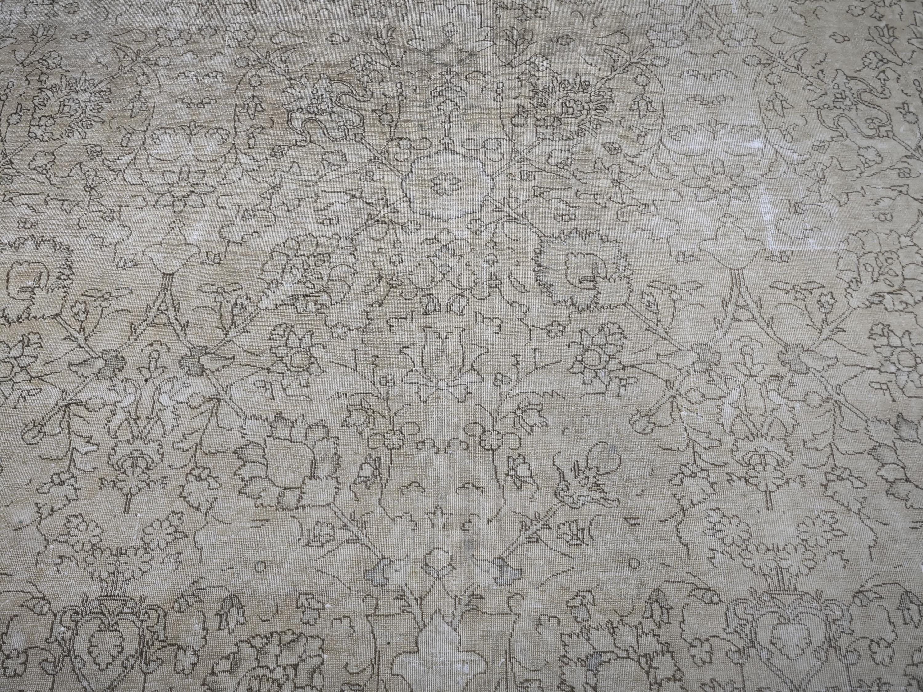 Oversized Oushak Wool Rug 9.85x15.5 ft: Vintage Turkish Area Carpet