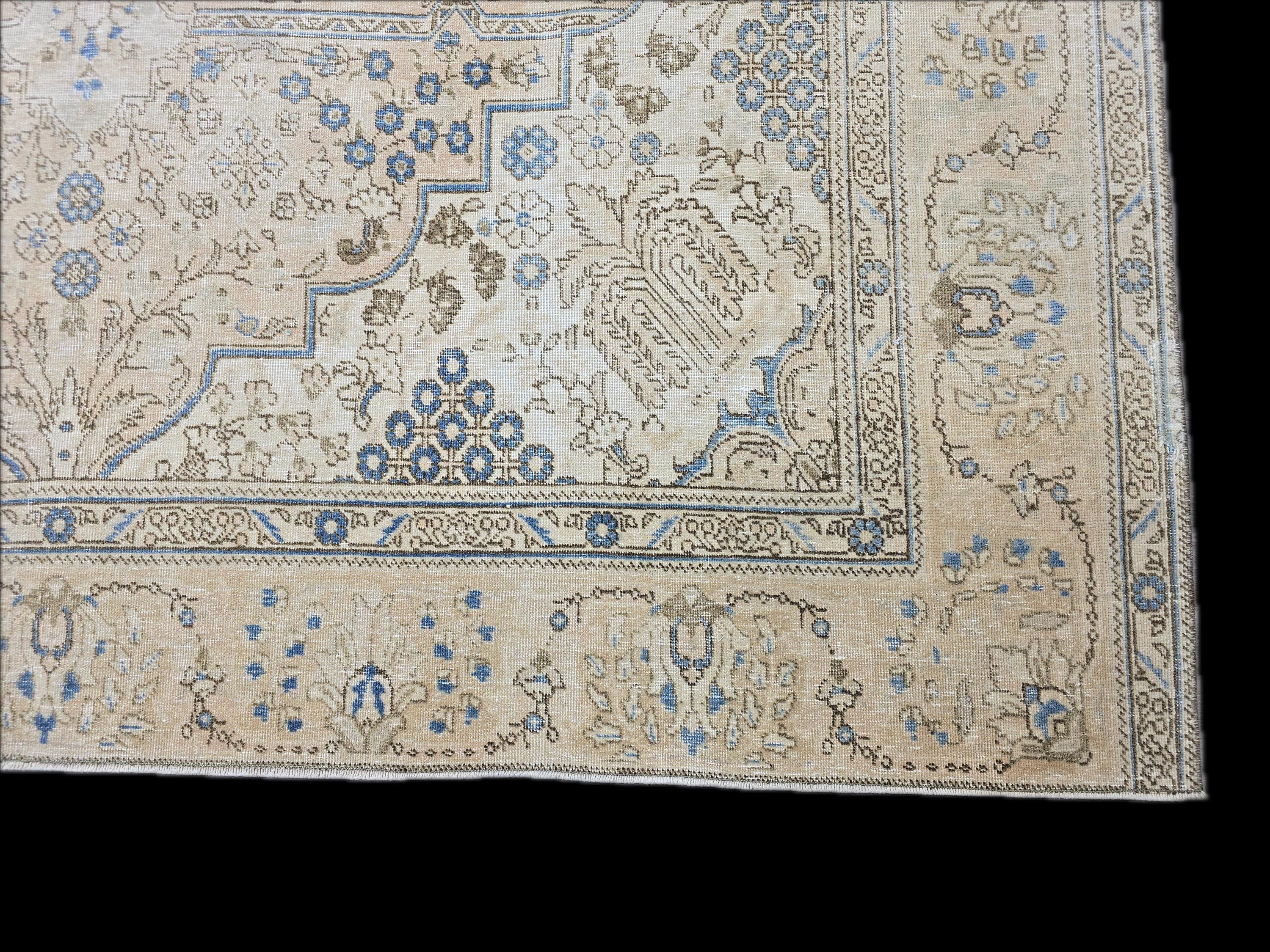 Hand-Knotted Oushak Rug: 9.5x12.2 ft. Vintage Turkish Wool Area Rug