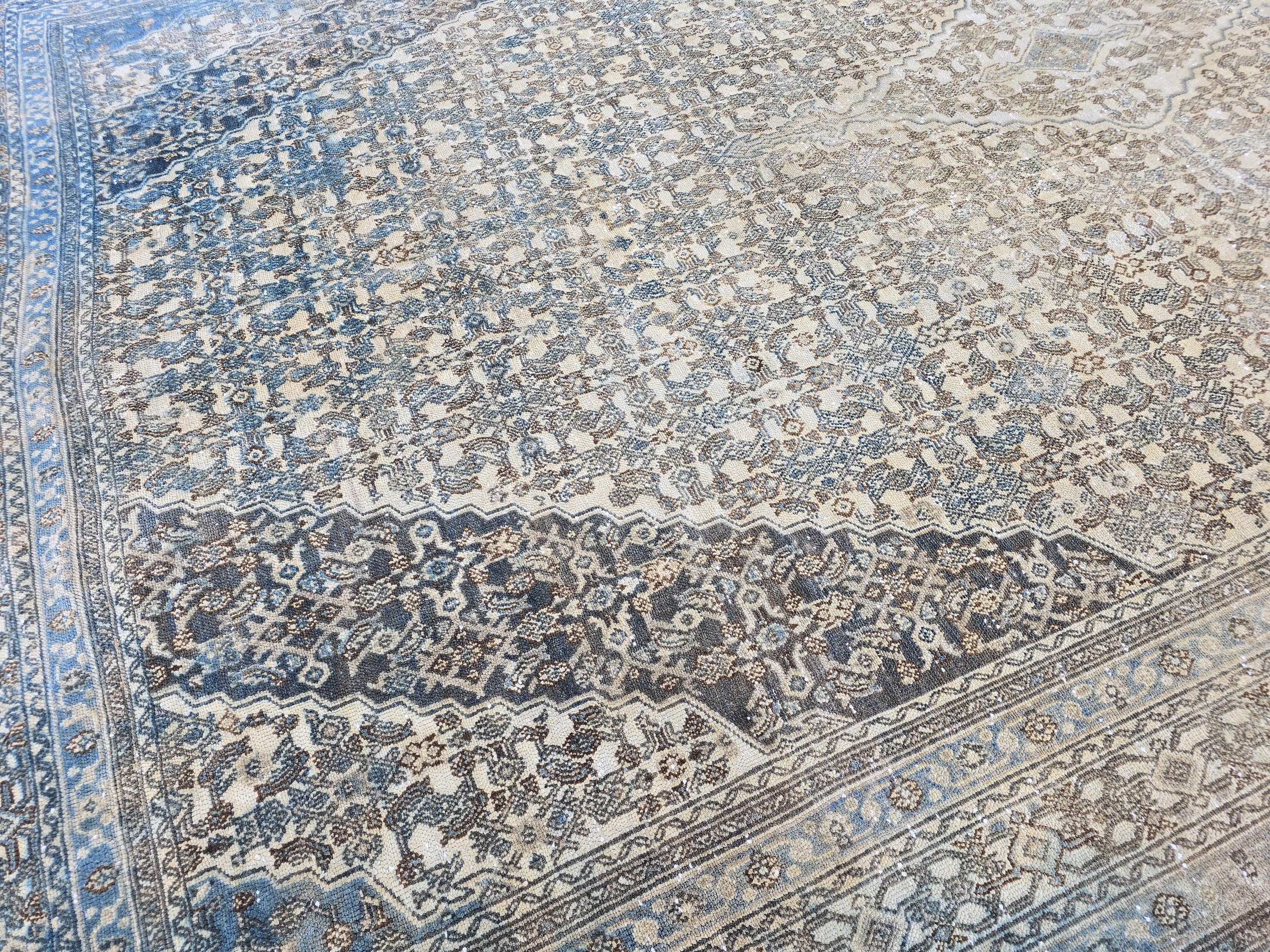 Oversize Turkish Oushak Rug 10x17: Vintage Anatolian Wool Carpet