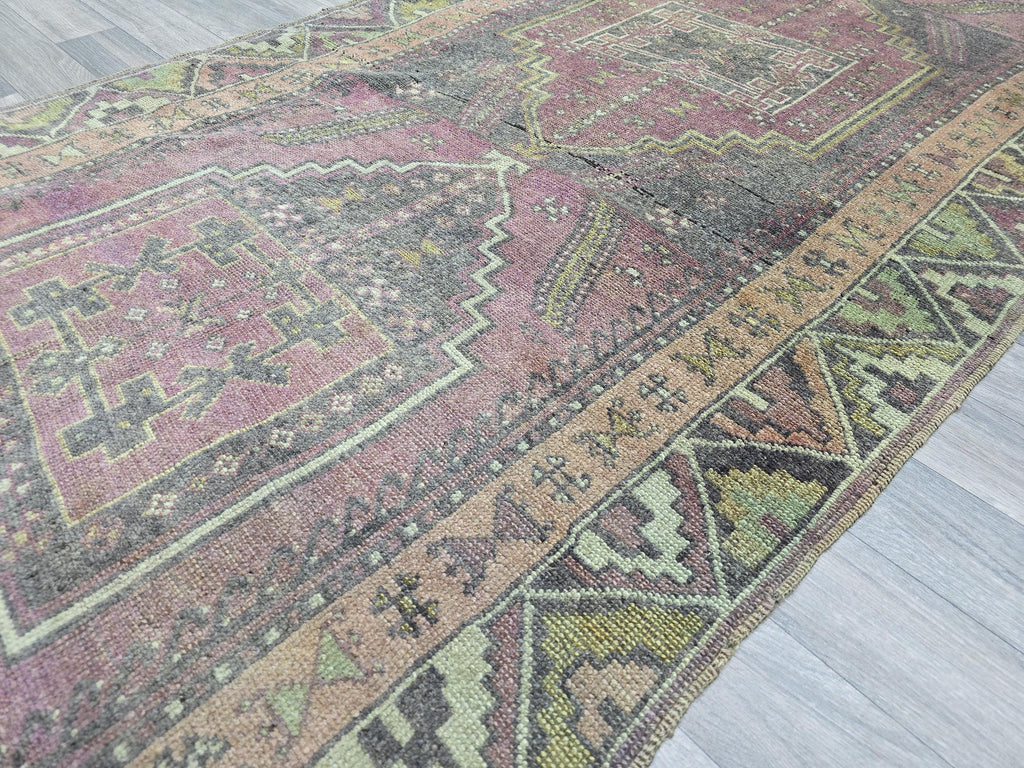 Antique Oushak Runner Rug 4x13