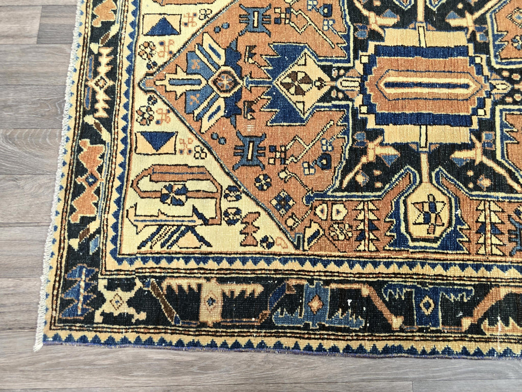 4x11 Vintage Runner rug - Hand Knotted Wool Oushak runner - Terra Cotta Runner for Hallway or Kitchen (3.55x11 ft)