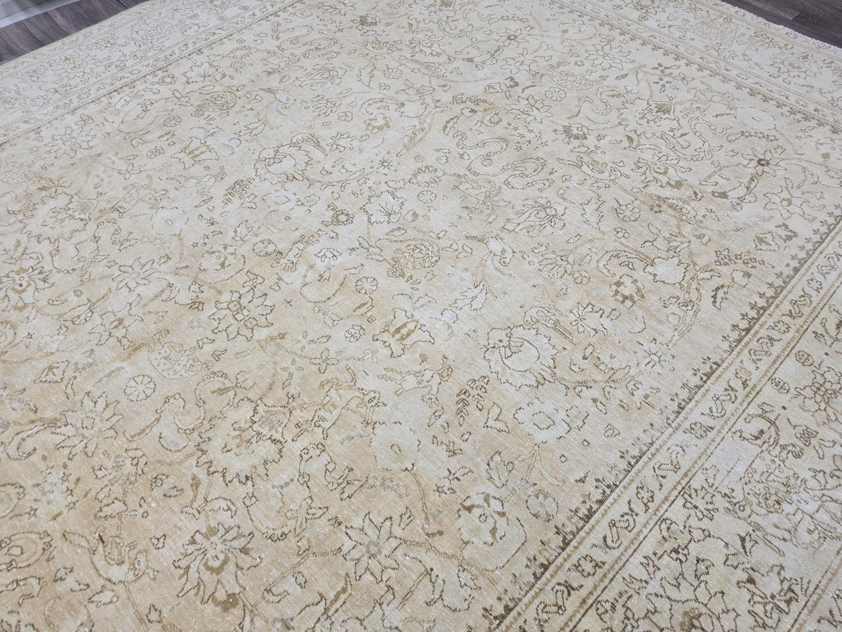10x12 Oversize Rug: 9.70x12.25 ft, Hand-Knotted Wool, Neutral Area Rug