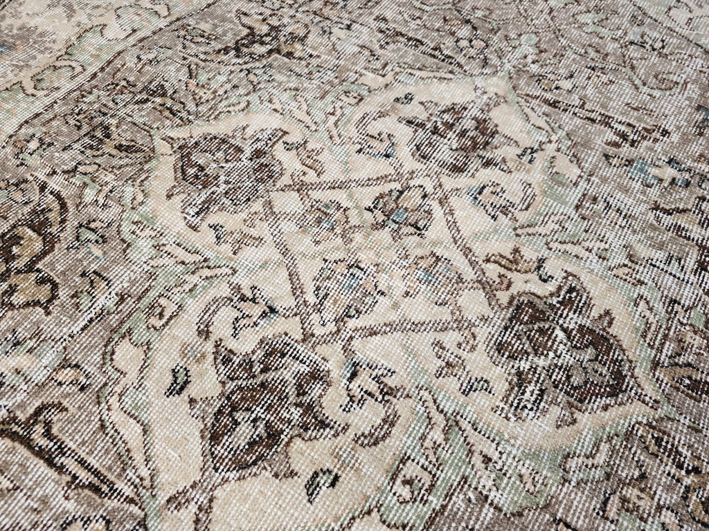 Hand-Knotted Wool Oushak Rug: 6x9 Vintage Turkish Area Rug