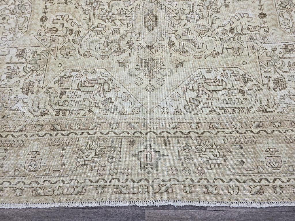10x12 Oversize Hand-Knotted Wool Oushak Rug: 9.65x12.20 ft Vintage Turkish Area Rug