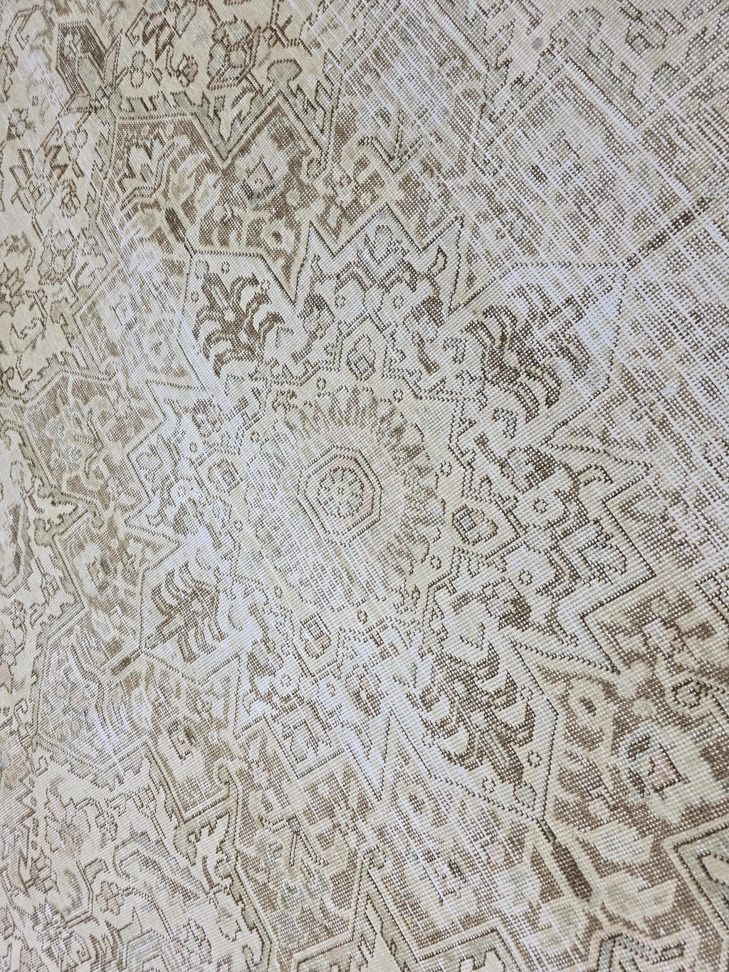 10x12 Oversize Hand-Knotted Wool Oushak Rug: 9.65x12.20 ft Vintage Turkish Area Rug