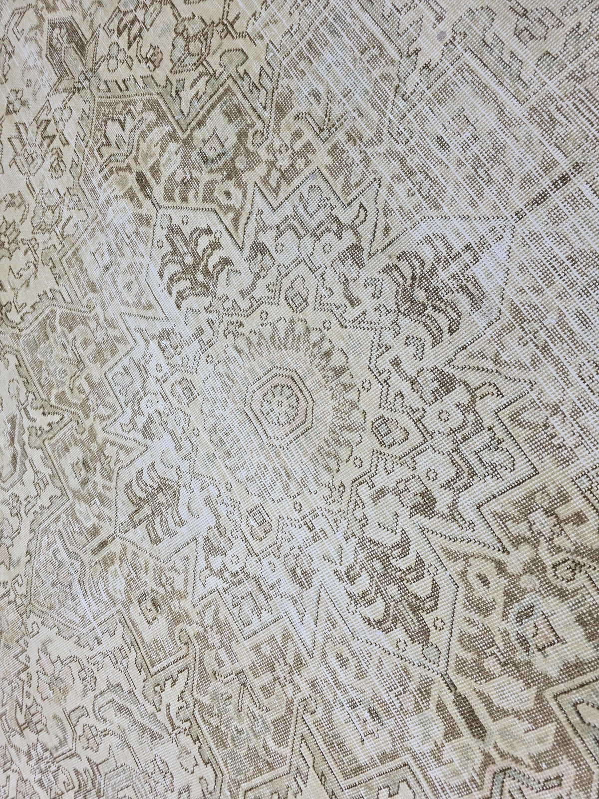 10x12 Oversize Hand-Knotted Wool Oushak Rug: 9.65x12.20 ft Vintage Turkish Area Rug