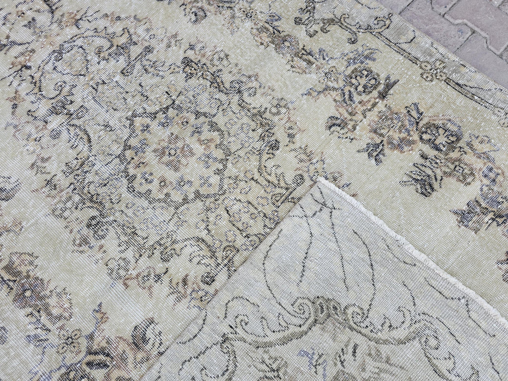 5x9 Wool Oushak Rug - Handmade Vintage Turkish Neutral Rug