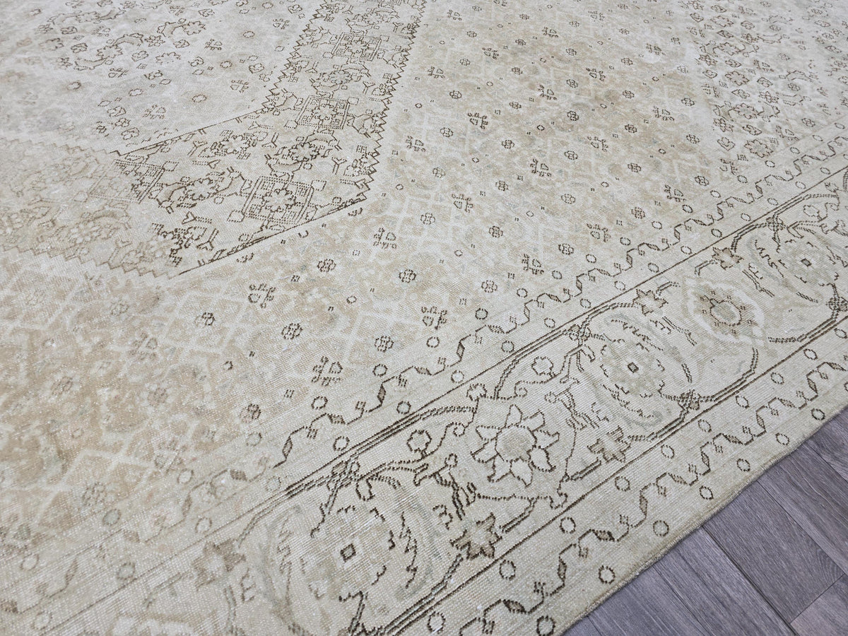 Hand Knotted Vintage Turkish Oushak Rug (9.70 x 12 ft)