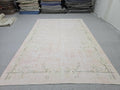 Oushak Rug 7x10, Faded Blush Pink Hand Knotted Turkish Area Rug, Muted Neutral Wool Carpet, Boho Bedroom Living Room Farmhouse Decor