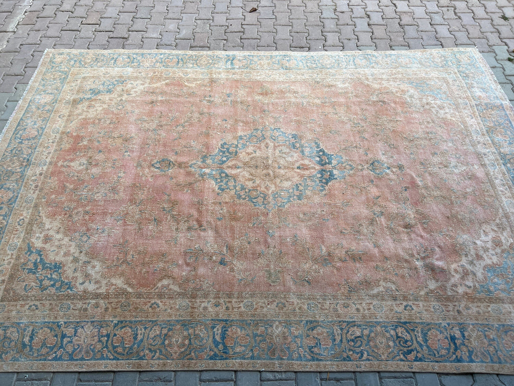 8x12 feet Vintage Turkish Area Rug for Bedroom and Livingroom