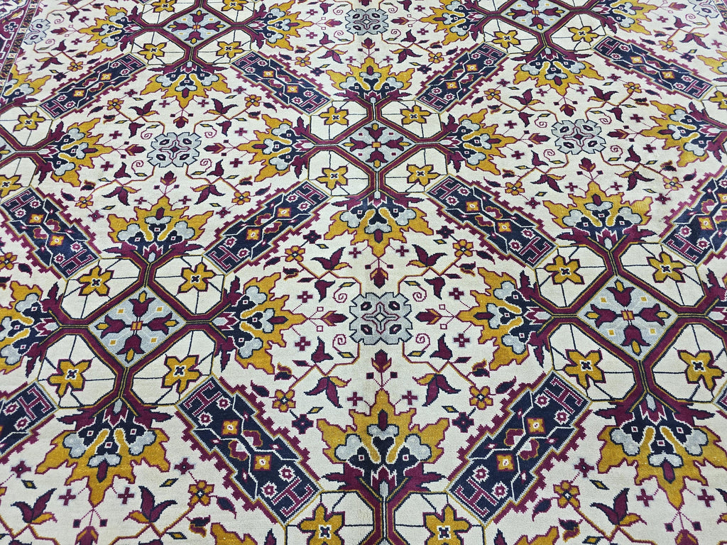 9x12 Vintage Rug Hand Knotted Traditional Anatolian Carpet
