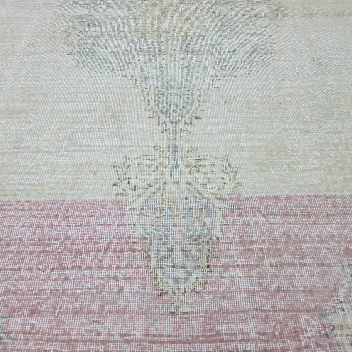 Antique Oushak Rug 7x10 Turkish Rug Handmade Wool Carpet Neutral Muted Area Rug For Living Room Bedroom Boho Home Decor