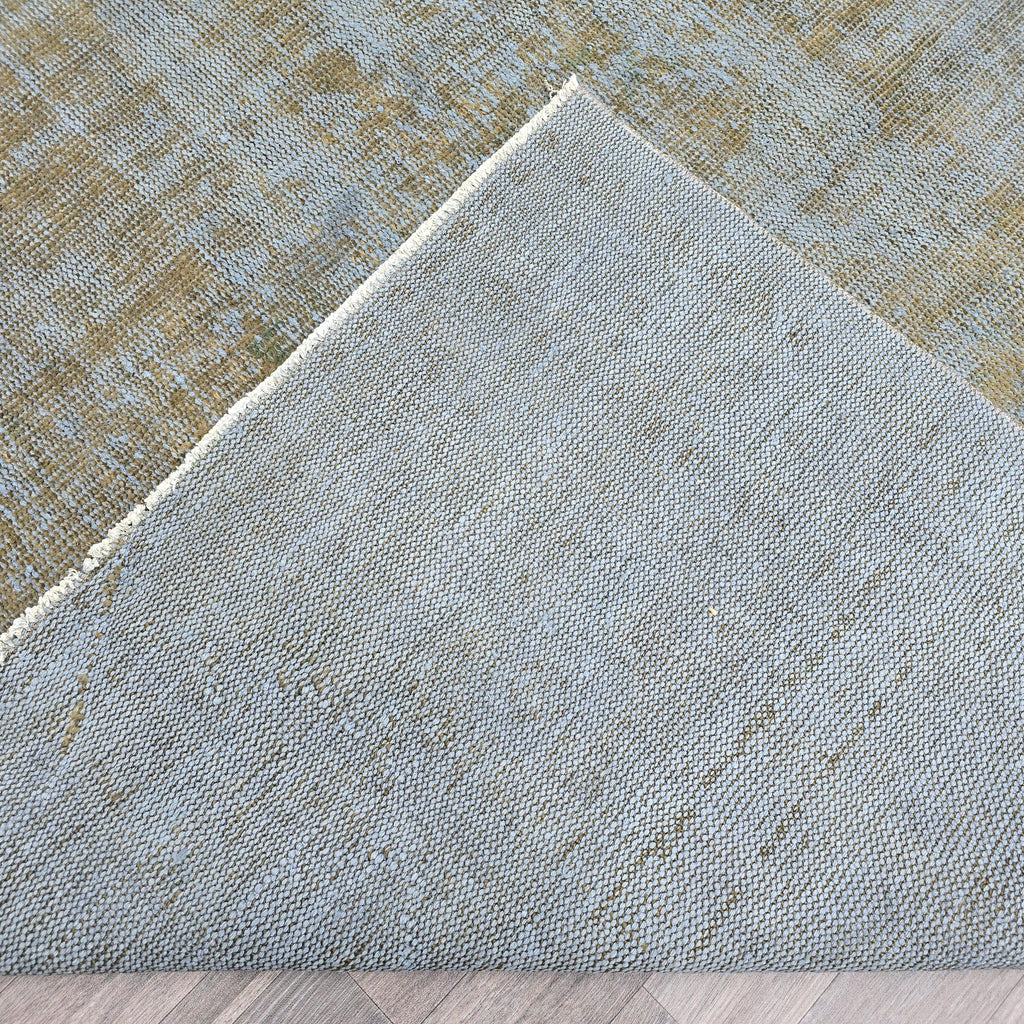 Faded Oushak Rug 6x10: Gray Rust Vintage Turkish Wool Carpet