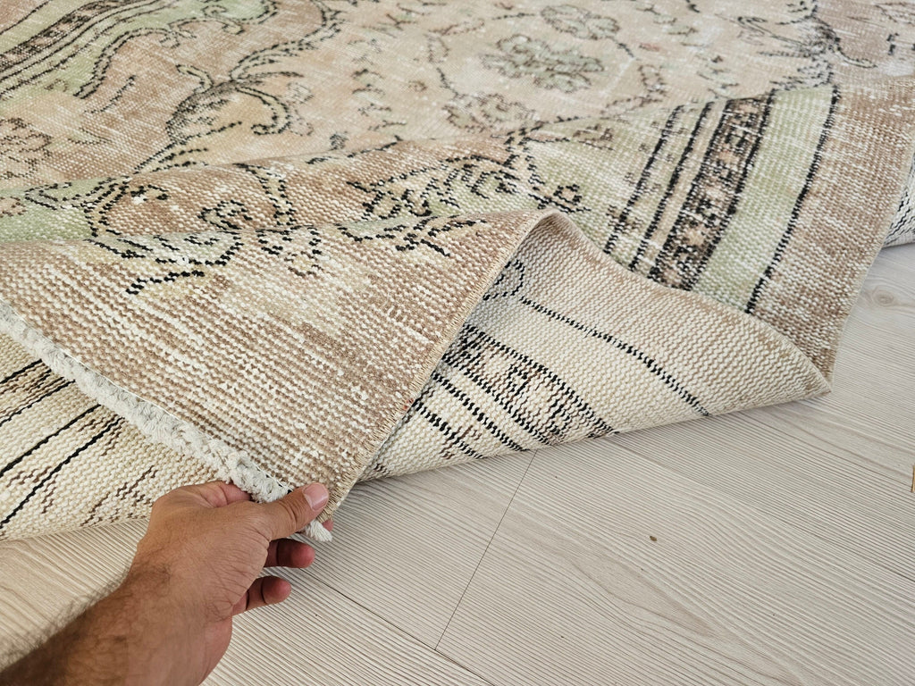 5x9 Handmade Traditional Wool Turkish Area Rug, Authentic Rug for Under Bedroom //4.85x8.75 feet