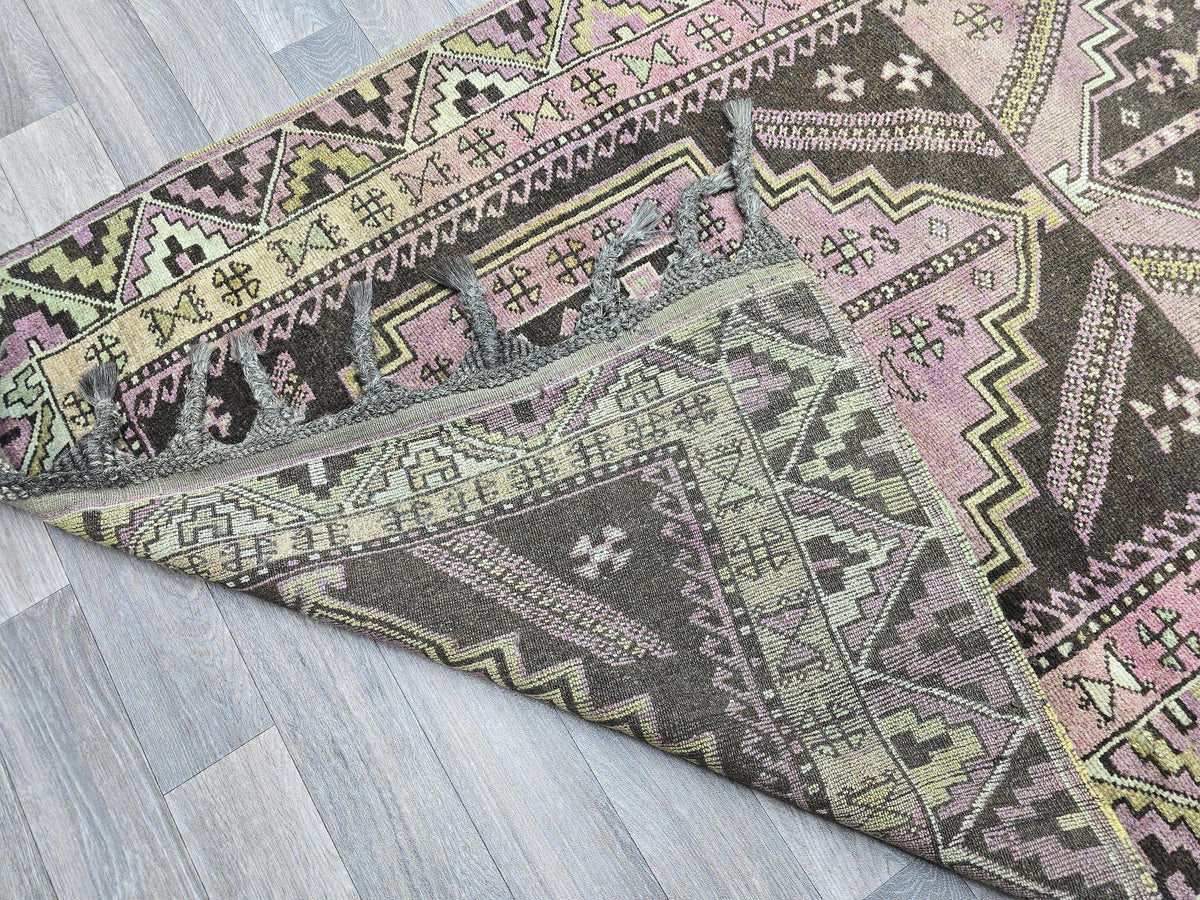 Antique Oushak Runner Rug 4x13