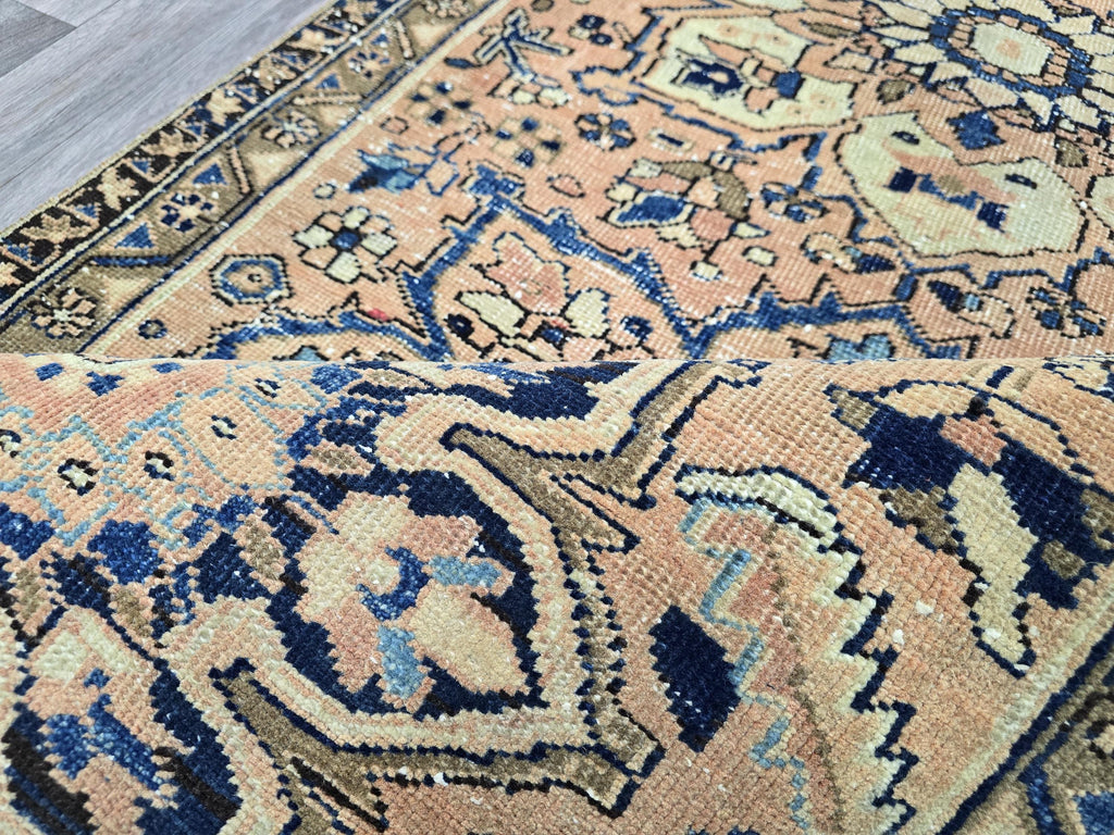 Hand Knotted Vintage Runner (3.40x10 ft): Traditional Pastel Hallway Rug