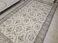Neutral Floral Oushak Rug: 6x9 Vintage Hand-Knotted Wool Area Rug