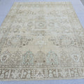 Vintage Rug 9x12 : Neutral Turkish Oushak Area rug /9.50x11.80 feet
