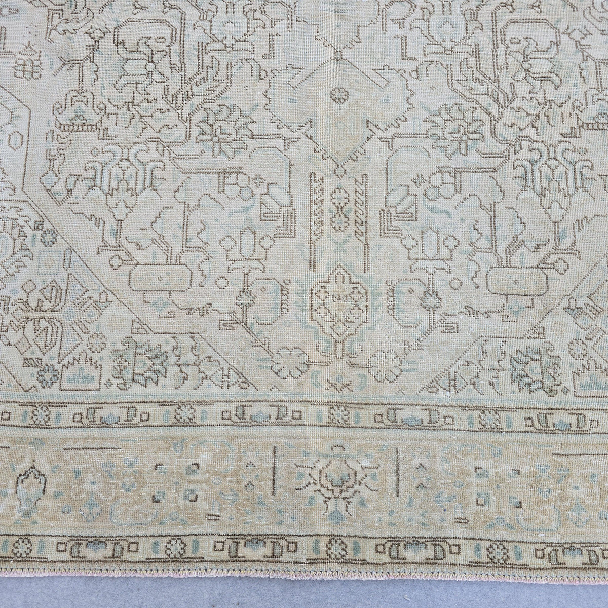8x11 Oushak Rug: Handwoven Wool Area Rug, Vintage Turkish Area Rug