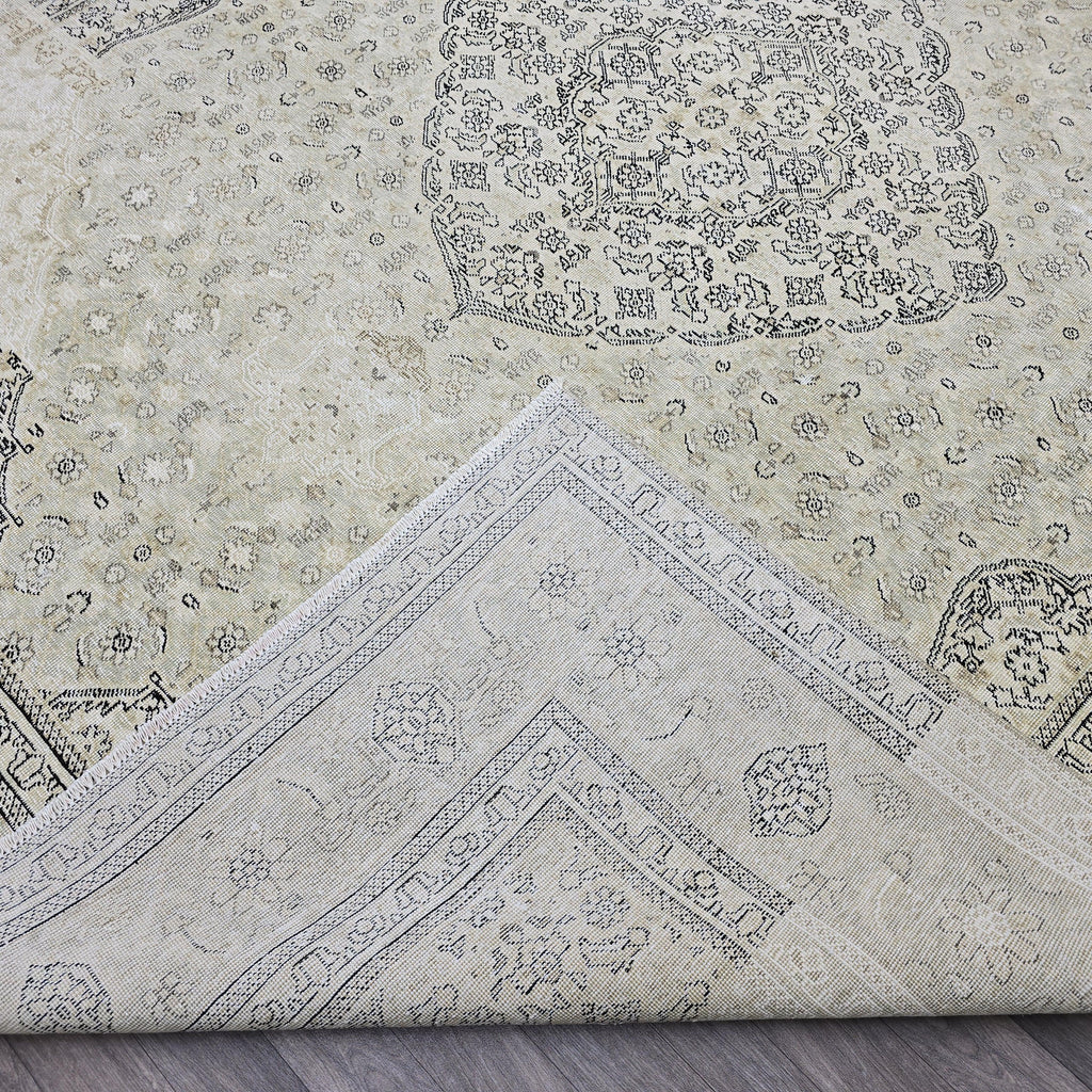 Oushak Wool Rug 10x12, Distressed Turkish Area Rug, Hand Knotted High Quality Neutral Area Rug, Rug for Livingroom and Bedroom