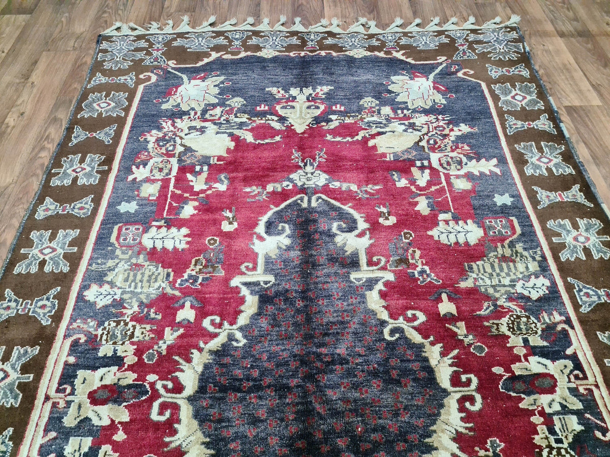 Authentic Vintage Turkish Rug / 6,6 x 10,75 feet