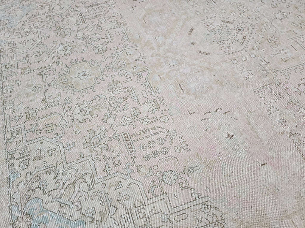 9x12 Wool Rug - 9.50x12.15 feet | Large Area Carpet - Hand Knotted Vintage Turkish Area Rug for Livingroom and Bedroom