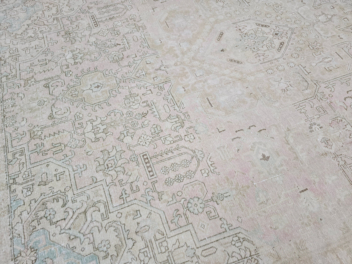 9x12 Wool Rug - 9.50x12.15 feet | Large Area Carpet - Hand Knotted Vintage Turkish Area Rug for Livingroom and Bedroom