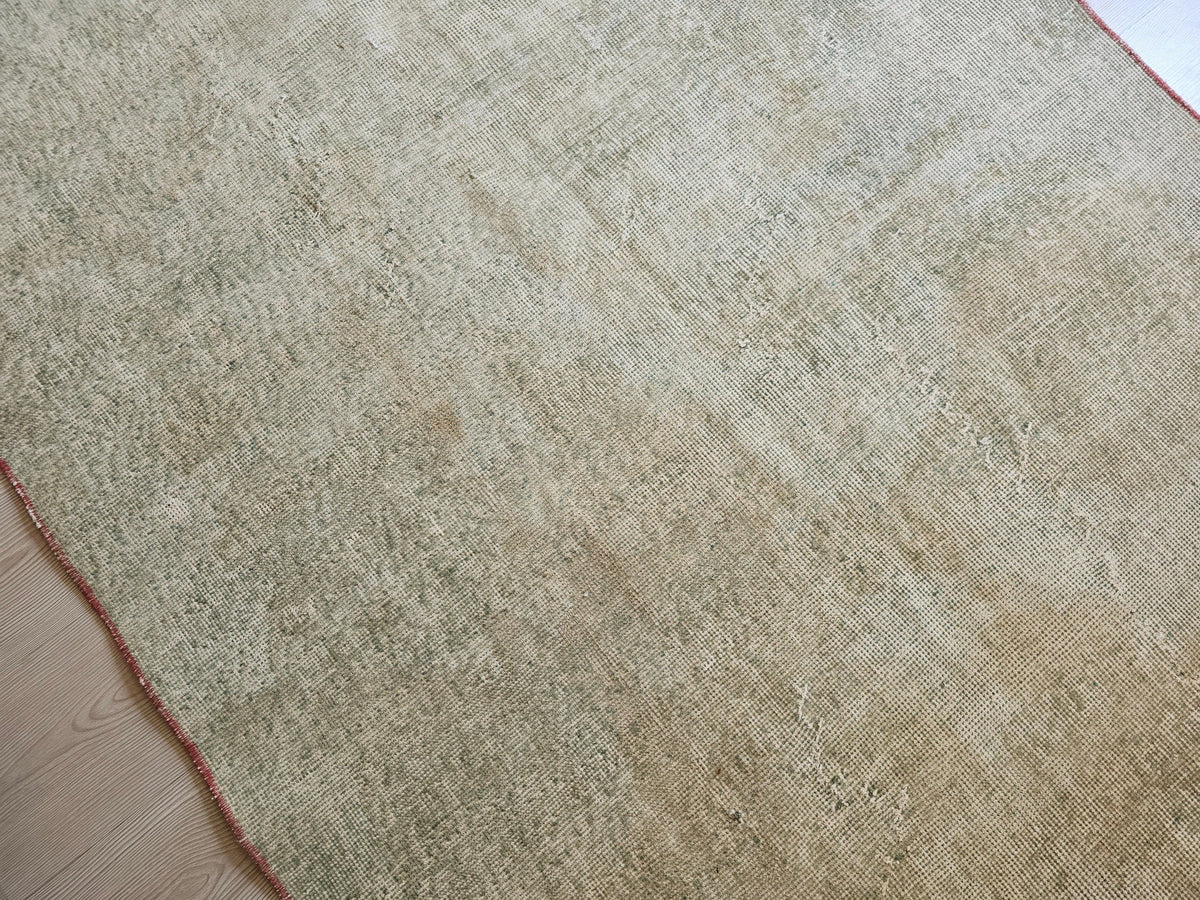 4x7 Vintage Turkish Green Rug