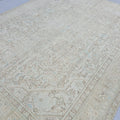 Handmade Oushak Wool Rug: Large Vintage Turkish Area Rug (9.60x11.75 ft)