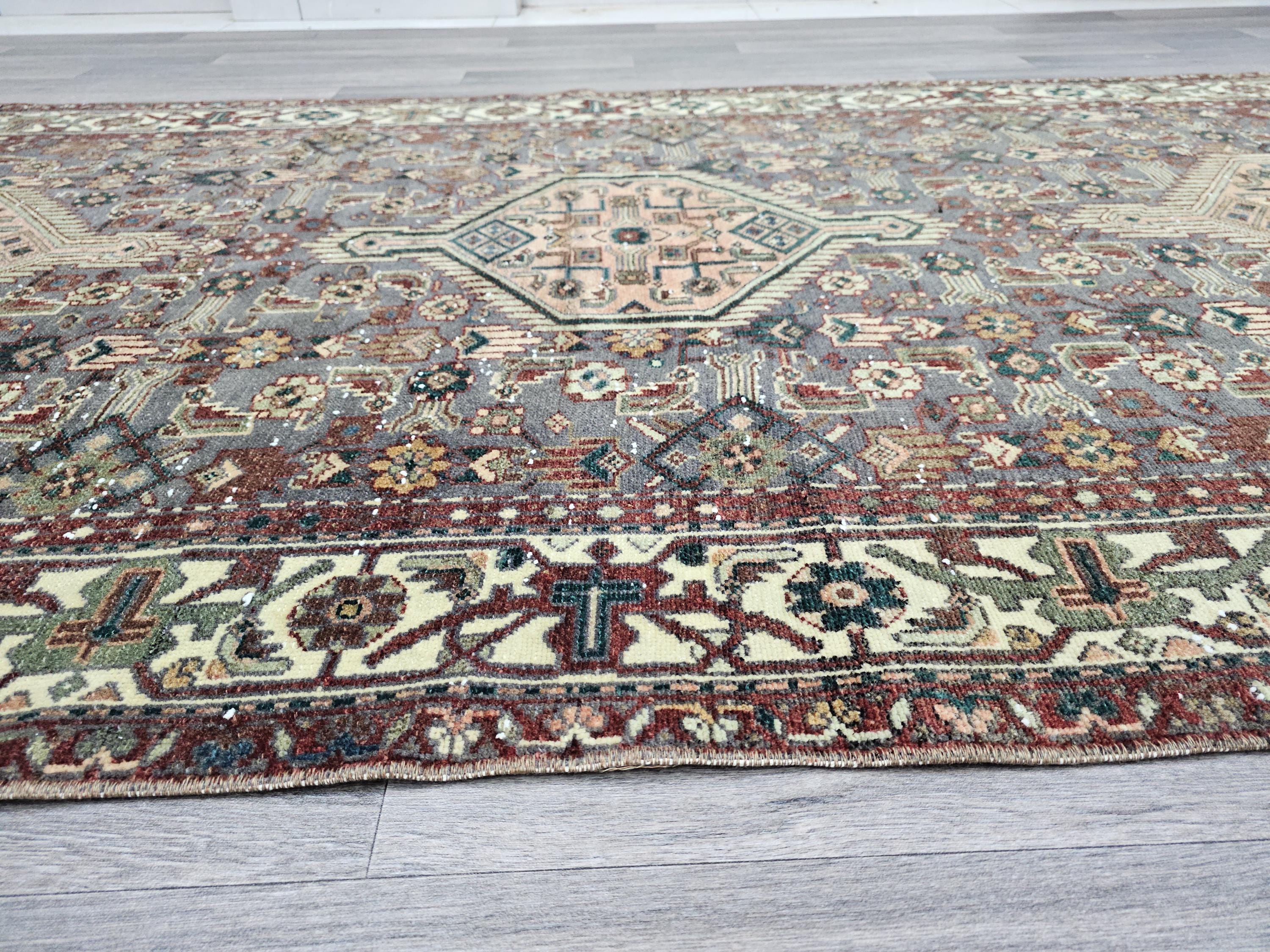 4x11 Classic Vintage Wool Runner Rug Geometric Design Hand Knotted