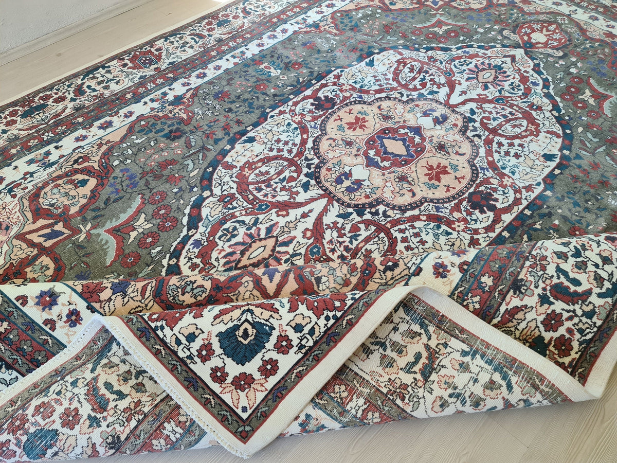 Oversize Hand-Knotted Wool Rug: Anatolian Design Oriental Carpet