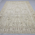 8x11 ft Vintage Turkish Oushak Rug: Hand-Knotted Wool & Cotton Area Carpet