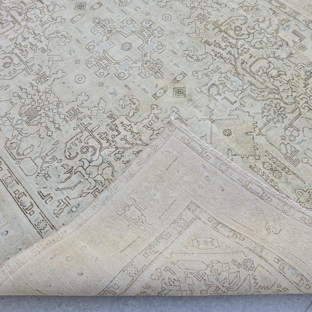 8x11 Oushak Rug: Handwoven Wool Area Rug, Vintage Turkish Area Rug