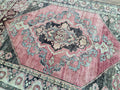 6x9 Vintage Oushak Rug: Hand-Knotted Oriental Wool Carpet