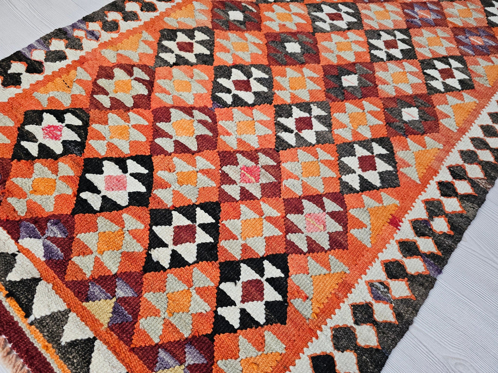 3x9 Traditional Vintage Runner rug, HandKnotted Turkish Runner //3x8.5 feet